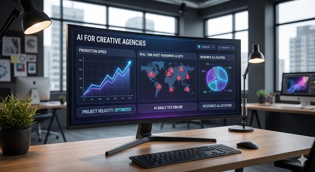 Automated Asset Versioning and Multi-channel Distribution Dashboard via AI for Creative Agencies