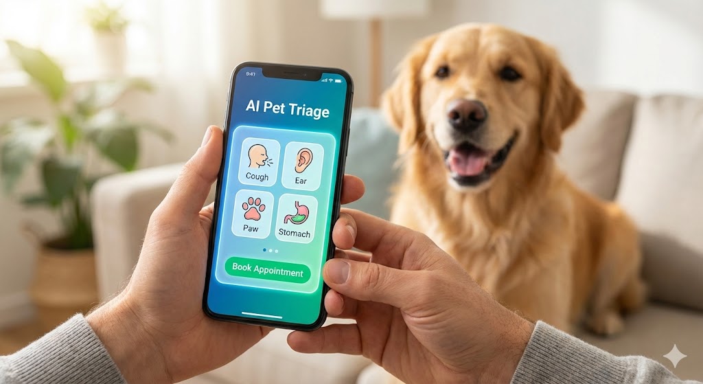 AI-Powered Pet Triage Chatbot and Client Communication App for AI for Veterinary Practices