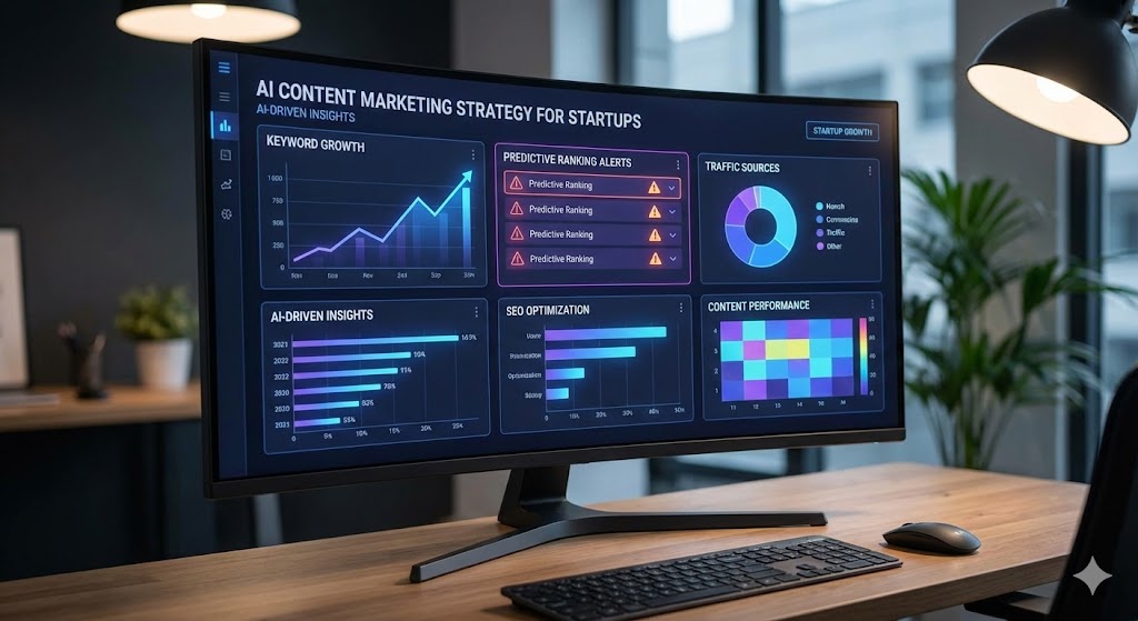 AI SEO Performance Dashboard Predictive SEO Analytics and Automated Content Audits via an AI Content Marketing Strategy for Startups
