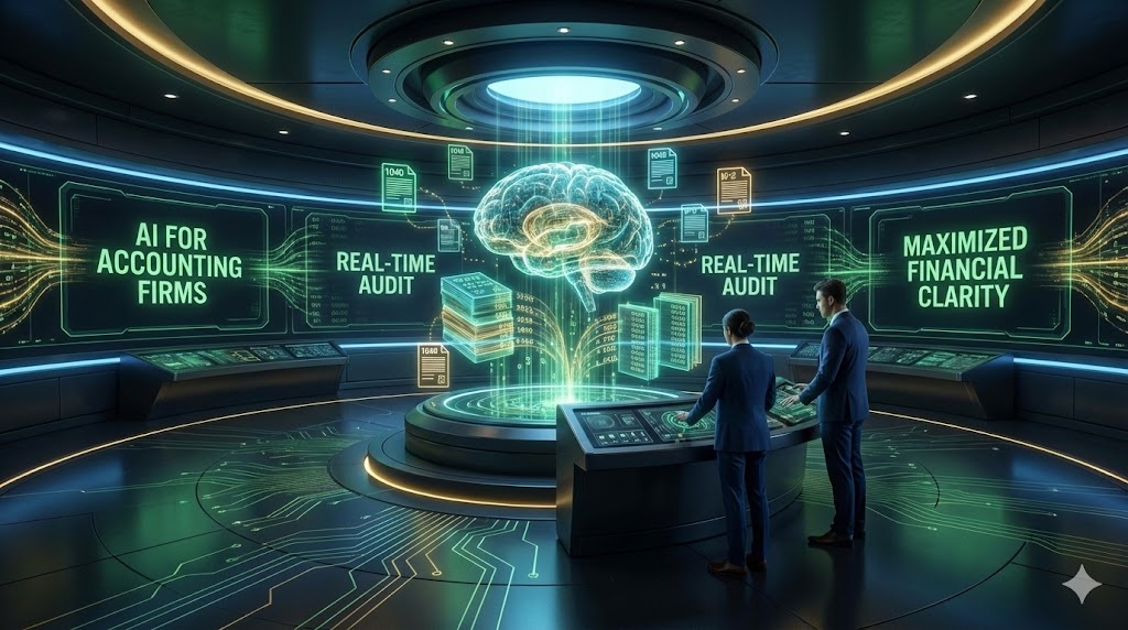 AI for Accounting Firms Automating Auditing and Tax Planning with Futuristic Digital Hub