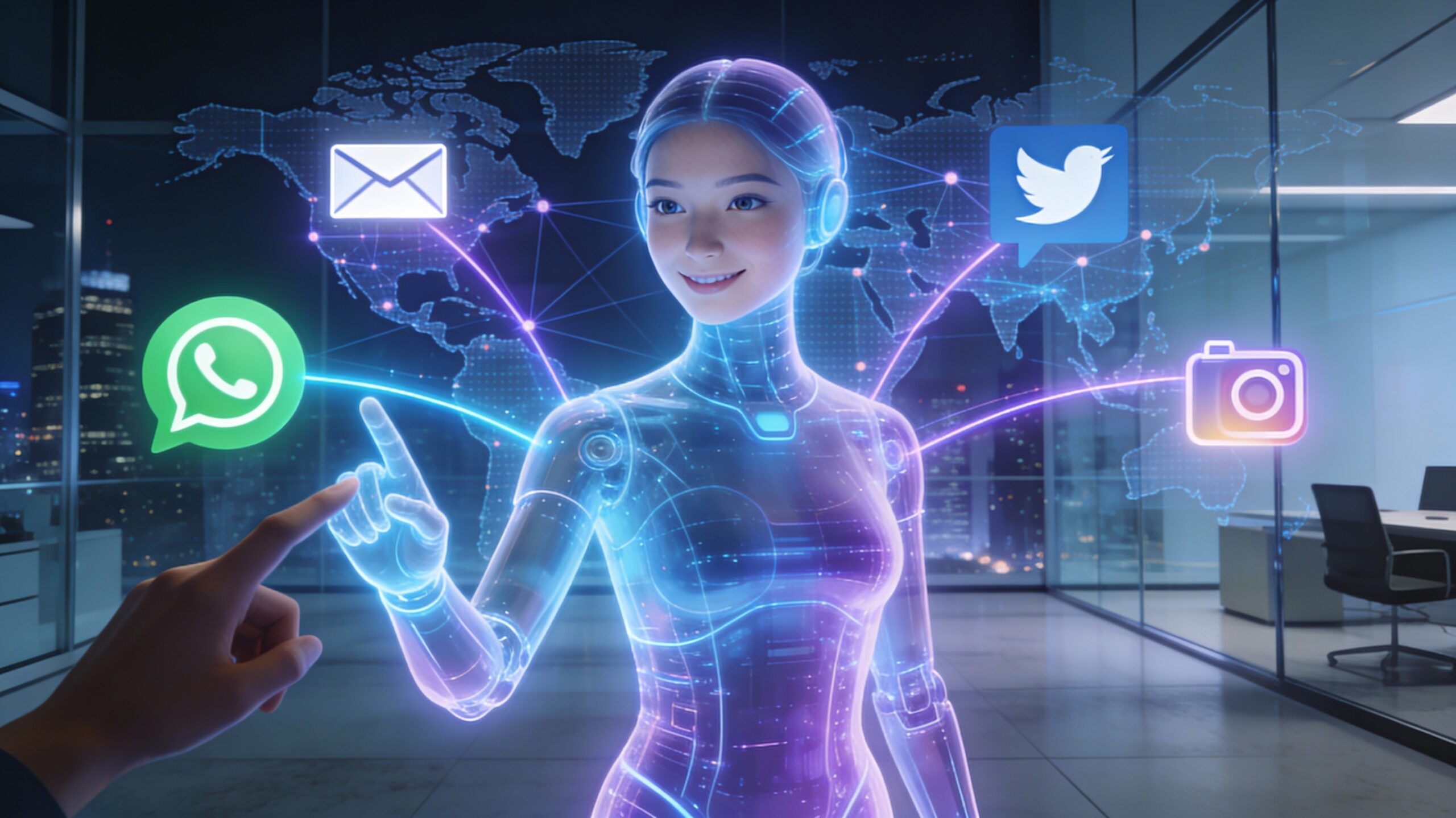 AI Customer Service Automation Providing 24/7 Legendary Support with Futuristic Autonomous Agent