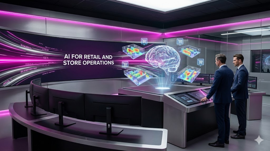 AI for Retail and Store Operations Automating Inventory and Customer Experience with Futuristic Digital Hub