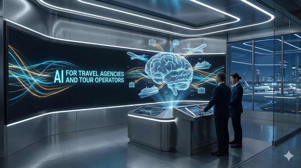 AI for Travel Agencies and Tour Operators Automating Itinerary Planning and Bookings with Futuristic Digital Hub